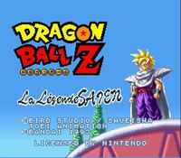 une photo d'Ã©cran de Dragon Ball Z - La Legende Saiyen sur Nintendo Super Nes